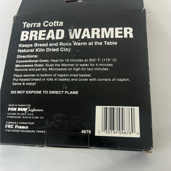 Vintage Heart Shaped Terra Cotta Bread Warmer for Bread or Rolls In Box NIB - Picture 2 of 2